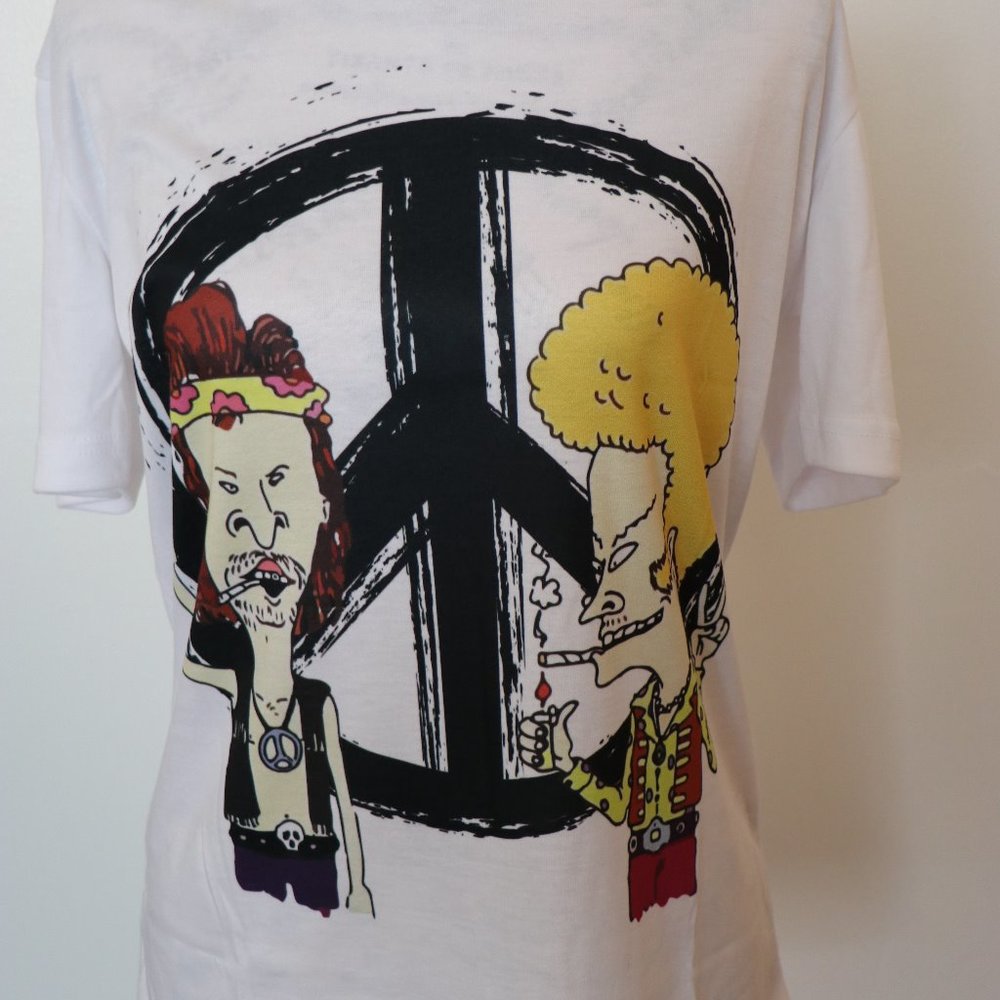 NEW Beavis & Butthead Peace T-Shirt E1 Syndicate